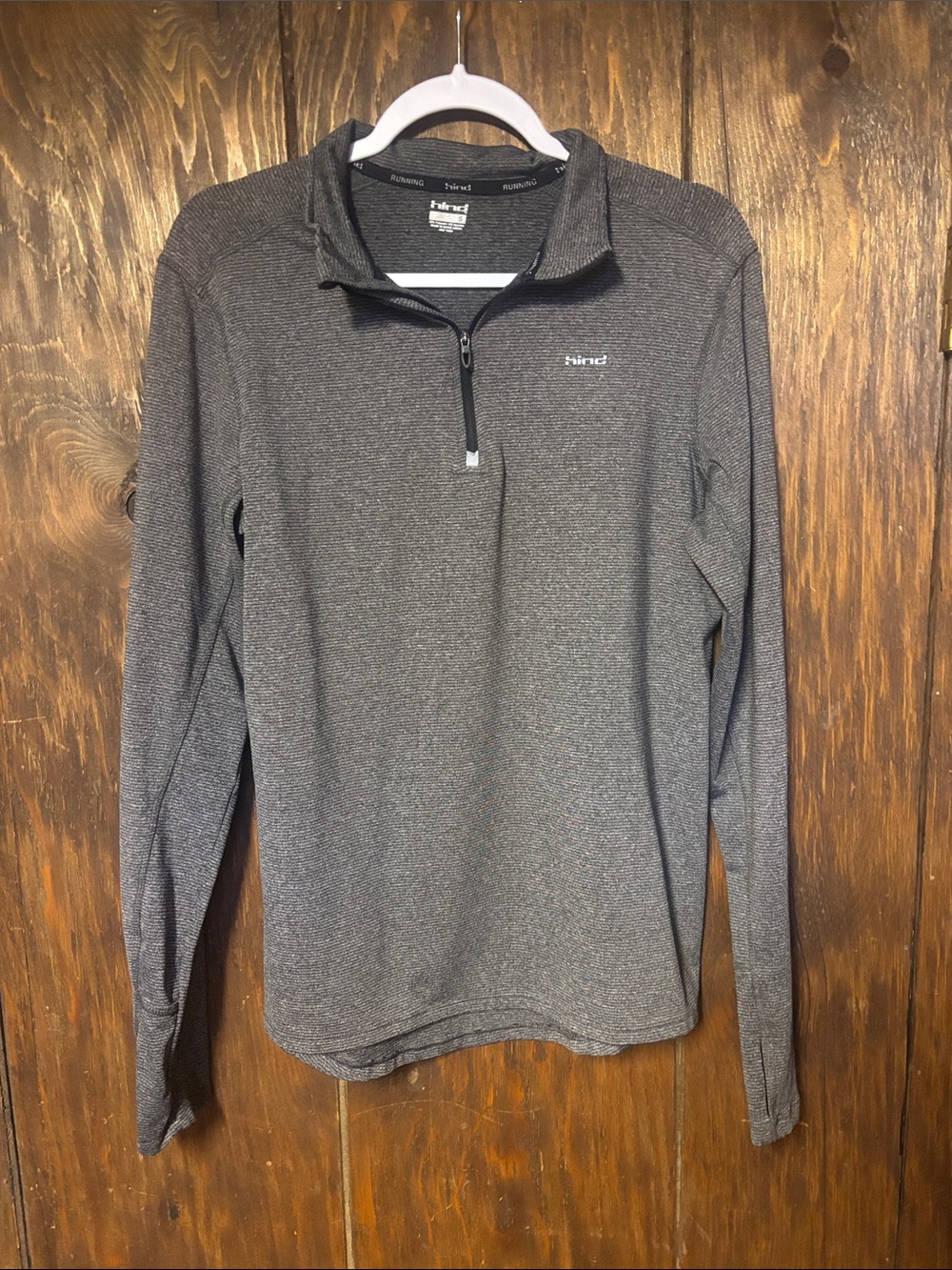 Hind Men's Charcoal Heather Quarter-Zip Performance Top
